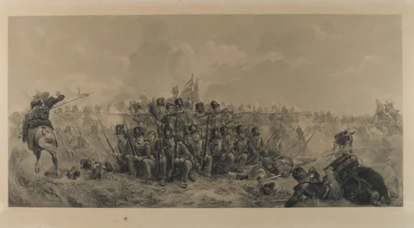 Quatre-Bras 1815, gravé par F. Stacpoole, 1875